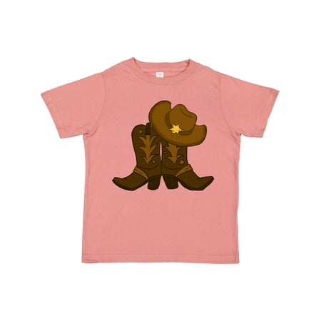 

Inktastic Sheriff Hat with Boots Gift Toddler Boy or Toddler Girl T-Shirt