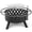 Black-30inch, variant on Spaco 30in Outdoor Metal Fire Pit with Cooking Grates, Wood Burning Firepit, Fire Pit for Outdoor as Patio, Picnic, Backyard, Black
