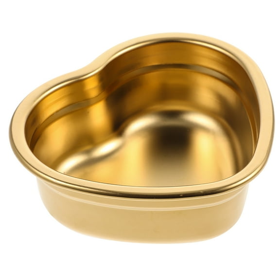 Worgeous Heart Shaped Dish Stainless Steel Golden Storage Holder Chic 1Pcs