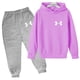 thumbnail image 3 of Conjunto de 2 piezas de sudadera y pantalones de terciopelo para niños, primavera y otoño, informal, sencillo, para niñas de 2 a 13 años, 3 of 5