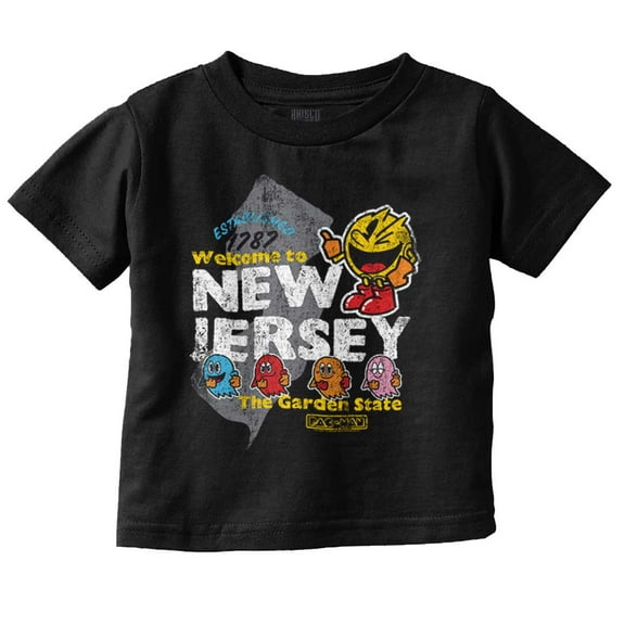 PACMAN Welcome to New Jersey State Toddler Boy Girl T Shirt Infant Toddler Brisco Brands 6M