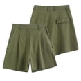 thumbnail image 5 of Qudderr Womens Casual Shorts Loose Solid Color Short Pants for Women's Summer Comfy Linen Shorts XS-XL, 5 of 9