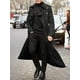 thumbnail image 3 of Gabardina para hombre abrigo informal ajustado cortavientos de talla grande abrigo largo liso chaqueta de primavera a la moda para hombre, 3 of 5