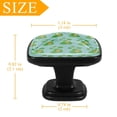 thumbnail image 4 of 4 Pcs Cabinet Handle Drawer Pulls Lotus Flowers Leaves Knobs with Screws Square Furniture Office Cabinet Knob Decoration, 4 of 7