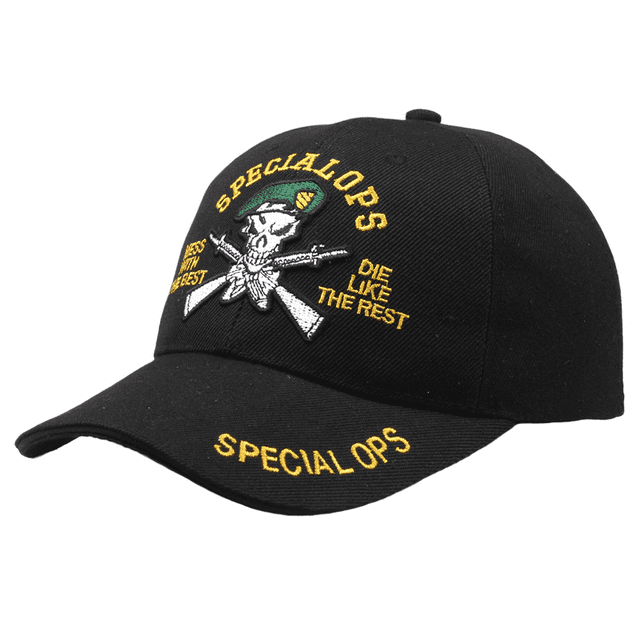 Gorra de béisbol, gorra de camionero de poliéster con diseño de calavera