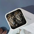 thumbnail image 4 of ZFLMY Lions Blue Eyes Crown Flexible Storage Jewelry Box PU Leather Necklace Ring Earring Organizer White, 4 of 5