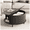 Black, variant on JOINICE Round Coffee Table with Storage and Sliding Door,Mid Century Modern Wooden Center Table,for Living Room,Walnut