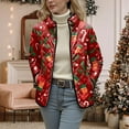 thumbnail image 5 of larppty Jackets for Women Fashion 2025 Christmas Coat for Women Casual Quilted Lightweight Outerwear Coats (Brick Red, XL), 5 of 9