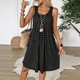 thumbnail image 2 of FRSASU Summer Dresses for Women Sleeveless Casual Floral Loose Tank Beach Sundress with Pockets Black, 2 of 7