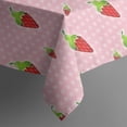 thumbnail image 5 of Strawberry Plants Fruit Polka Dot Pink Pattern Square Tablecloth,Waterproof Square Table Cover,Wipeable Spillproof Washable Table Cover for Home Kitchen Party Decor 42"X42"(107x107cm), 5 of 6