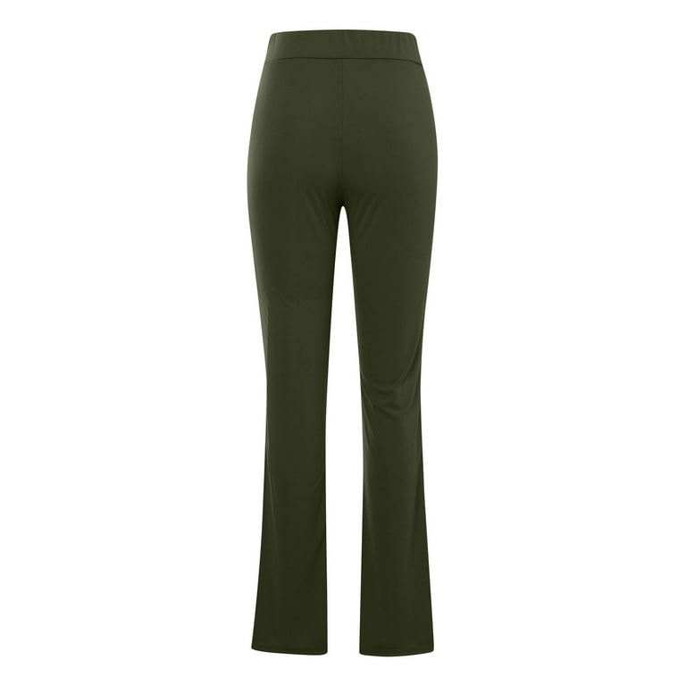 Breathable Solid Flare Leg Sports Pants