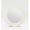 thumbnail image 3 of RUDRAKSHA CORPORATION Bone Inlay Round Mirror – Floral Vine Design, Grey and Ivory Frame, Handcrafted Wall Decor, 3 of 5