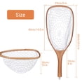 thumbnail image 3 of Fly Fishing Net Trout Net Suave Malla Fishing Net Fish Landing Net con Seguridad Rope Lanyard Ligero Catch y Release Net para Trout Bass, 3 of 7