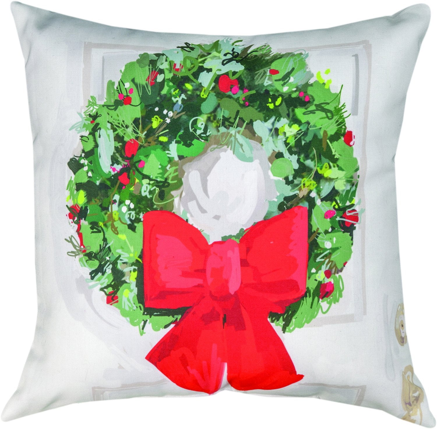 Manual Woodworkers & Weavers Indoor/Outdoor Throw Pillow, White