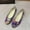 Purple, variant on Aueoeo Flats Shoes For Women Pointed Toe Shoes Flower Printed Canvas Shoes Comfortable Slip On Work Traditional Flat Shoes