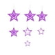 thumbnail image 3 of Yuarrent 7 piezas de decoraciones de estrellas colgantes de estrellas colgantes huecos adornos decorativos para festival de actividades, plata Kits de decoración para fiestas Violeta, 3 of 6