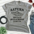 thumbnail image 2 of Saturn Undefeated Hula Hoop Champion T-shirt, Unisex Women's Men's Funny Planet Outer Space Shirt , Dark Heather Gray, XX-Large, 2 of 6