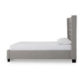 thumbnail image 2 of Benjara Ezra Queen Size Storage Bed, Tall Button Tufted Wingback Headboard, Gray, 2 of 5