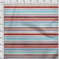 thumbnail image 4 of oneOone Cotton Jersey Red Fabric Geometric Uneven Stripes Sewing Material Print Fabric By The Yard 58 Inch Wide, 4 of 4