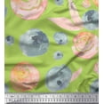 thumbnail image 1 of Soimoi Cotton Duck Fabric Flower & Leaves Watercolor Print Fabric by the Yard 56 Inch Wide, 1 of 3