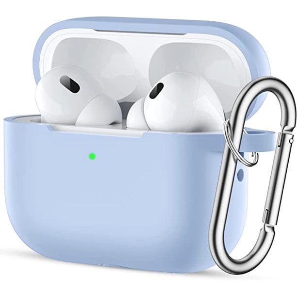AirPods Pro 2nd Gen Case LED Visible], Entronix Silicone Protective Shockproof Earbuds Case Cover Skin with Keychain Kit Set Compatible for Apple AirPods Pro 2nd Generation (Aqua) - Walmart.com