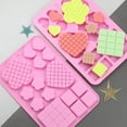 thumbnail image 3 of 2 PCS Valentine's Day Silicone Mold Heart Mold Chocolate Mold,Heart Flower Shape Candy Molds Biscuits Mold Silicone Fondant Baking Mold Jelly Soap Pudding Dessert Molds for Party Cake Decoration, 3 of 7