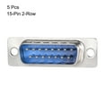 thumbnail image 2 of D-sub Connector Male Plug 15-pin 2-row Solder Type  Blue 5pcs, 2 of 3