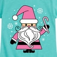 thumbnail image 3 of Instant Message - Pink Santa Claus Christmas - Toddler & Youth Girls Short Sleeve Graphic T-Shirt, 3 of 6