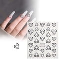 thumbnail image 6 of Gazechimp Heart Love Nail Art Stickers Heart Love Nail Designs for Female Acrylic Nail Black, 6 of 8