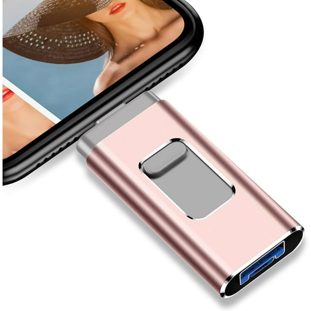 Clé USB 3.0 destinée à l'iPhone, clé USB de stockage externe Clé USB Photo  Stick (Rose 32 Go) 