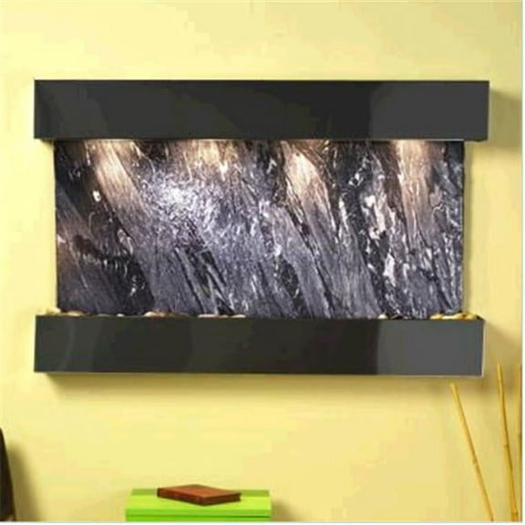 Sunrise Springs - Black Spider Marble Wall Fountain