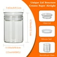 thumbnail image 2 of ZENS Glass Canisters Jar with Lid,Airtight Sealed 15 Fluid Ounce Spice Jars Sets of 2-4.76 x 3.15 IN, 2 of 6