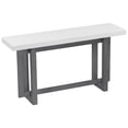thumbnail image 5 of Contemporary Console Table with Wood Top, Industrial Sofa Table, Extra Long Side Table for Entryway Hallway Living Room Foyer Corridor, Dark Gray and White, 5 of 7