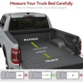 LEDKINGDOMUS Truck Bed Tonneau Cover FRP Hard Folding Fit for Dodge Ram
