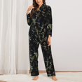 thumbnail image 2 of Pajama Sets for Women 2 Pcs, tree vine Button Down Long Sleeve Sleepwear Lounge PJ Sets, 2 of 6