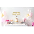 thumbnail image 2 of Awesome Since 1945 Gold Glitter Banner - 80th Birthday Party Decorations, 2 of 4