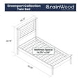 thumbnail image 6 of Grain Wood Furniture Greenport Solid Wood Platform Bed, Twin Size, Brushed Walnut, 6 of 6