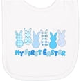 thumbnail image 2 of Inktastic My First Easter Blue Easter Bunnies Newborn Bib, 2 of 3