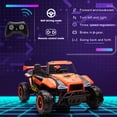 thumbnail image 3 of 24V 2-Seater Kids Ride On Car Electric Off-Road UTV Side by Side with 2WD Powered Wheel Electric Vehicle with Remote Control, Bluetooth, LED Light Gift for Boys and Girls 3-8 Aged- Orange, 3 of 7