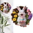 thumbnail image 2 of pdqouc 3D Easter Bunny Wall Sticker, Self‑Adhesive Breakthrough Design, Removable Fun Decor for Home, Kitchen, Bedroom and Party, 30×40cm, 2 of 9