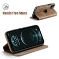 thumbnail image 4 of Casus Classic Wallet Case Leather Logo View Card Holder Cover for Apple iPhone 11 Pro - Slate, 4 of 8