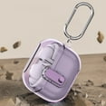 thumbnail image 6 of TECH CIRCLE for Samsung Galaxy Buds 3 Case & Galaxy Buds 3 Pro Case 2024, Clear Soft Transparent Military Grade Shockproof Protective Case with Secure Lock Clip/Carabiner,Purple, 6 of 7