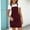 Wine, variant on Corduroy Overall Dress for Women Coffee, Adjustable Straps & Pockets, Casual Fall Spring Mini Sleeveless Jumper Pinafore,Size 2XL