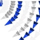 thumbnail image 1 of Banderas Banner Quweia con purpurina, 10 m, azul marino, blanco y plateado, 1 of 6