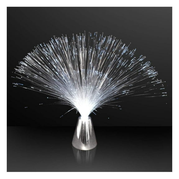Fiber Optic White LED Centerpieces (Set of 12) Light up Tables for Parties