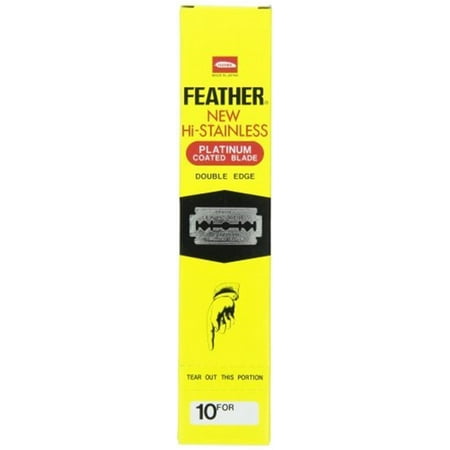 Seki Edge Feather Hi-Stainless Platinum Coated Double Edge Blades 1 packet of Ten