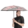 thumbnail image 4 of POBUDS Windproof Automatic Umbrella – Steel-Carbon Fiber Frame, UV-Blocking Black Coating Inside, Auto Open/Close - Cherry Blossom Trees, 4 of 8