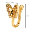 thumbnail image 6 of Hyasfey 1Pc U-Shaped False Nose Ring Butterflies Shape Nose Stud Shining Rhinestone Inlaid Non-piercing Nose Clip Jewelry Gift, 6 of 8