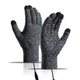 thumbnail image 3 of Guantes calefactores eléctricos con carga por USB para estudiantes, guantes calefactores gruesos y cálidos para escribir en Internet, 3 of 5