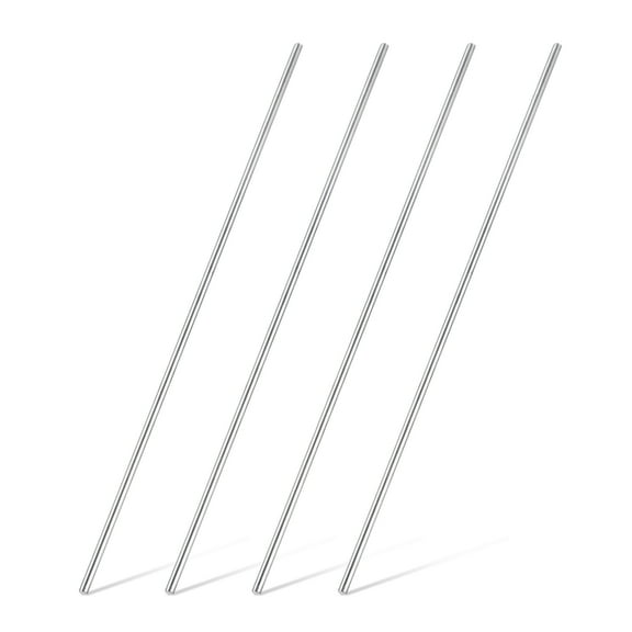 Uxcell 4Pcs 316 Stainless Steel Round Rod 3/16" Dia 7.9" Length Metal Solid Shaft Rods Corrosion Resistant Round Steel Bars Stock for Industrial DIY Project, 4mm x 200mm, Silver